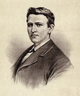 American Inventor History Stampe: Thomas Edison / Young