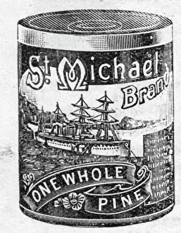 Retro Food Packaging Design Stampe: Tinned Pineapple