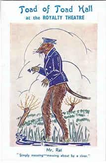 Stampe di Cartolina promozionale per Toad of Toad Hall di A. A. Milne da The Wind in the Willows di Kenneth Grahame (1908); musica H. Fraser-Simson Il Vento Nei Salici Stampe: Il Rospo di Toad Hall di A. A. Milne