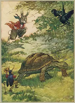 Tartaruga Stampe: Tartaruga e lepre (Fol).