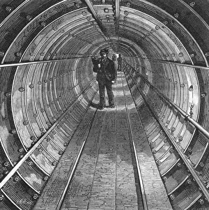 Thames Tunnel Stampe: The Tower Subway