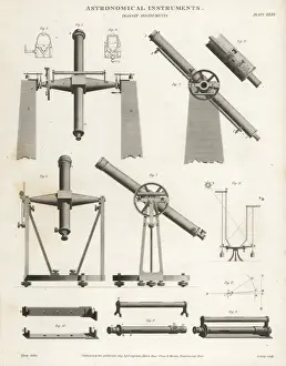 Historical Astronomy Tools Stampe: Transit instruments for moving astronomical instruments