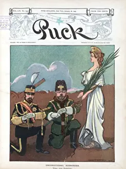 Puck Magazine Illustrations Online Stampe: Unconditional surrender