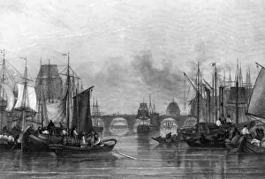 Historical London Scenes Stampe: The Upper Pool