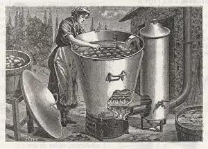 Vintage Laundry Equipment Stampe: Using Bozerian W. Machine