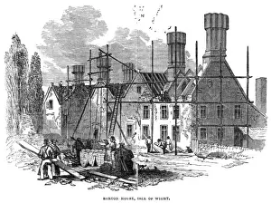 Scaffolding On Historic Buildings Stampe: Using Scaffolding / 1845