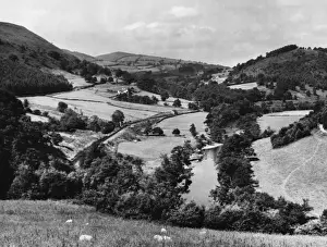 River Dee Wales Stampe: The Vale of Llangollen