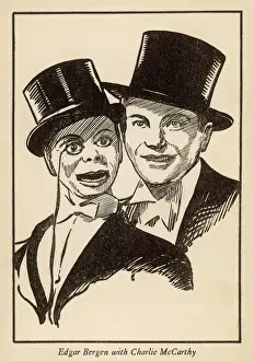 Stampe di Edgar Bergen e Charlie McCarthy, il suo doppio di vetriluca Televisione Stampe: Ventriloquista, Ed Bergman
