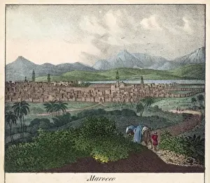 Marrakesh Morocco Stampe: View of Marrakesh