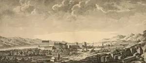 UNESCO World Heritage Site Baalbek Stampe: View of the ruins at Baalbec