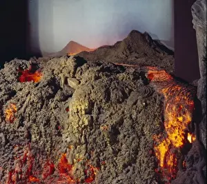Geological Museum London Stampe: Volcano model