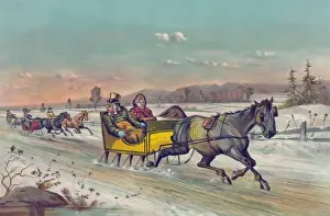 Winter Scene Art Stampe: Waking up the old mare
