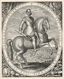 Albrecht Von Wallenstein Stampe: Wallenstein (Mounted)