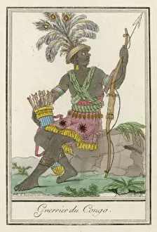 Central African History Stampe: Warrior of the Congo