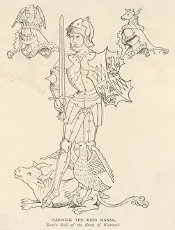 Medieval England Royalty Stampe: Warwick / Kingmaker / Rous