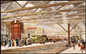 Old London Train Station Stampe: Waterloo Station