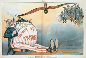 Uncle Sam Cartoon Stampe: Weighed and not wanting