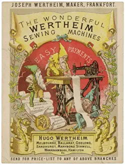 Vintage Industrial Machinery Stampe: Wertheims Sewingmachine