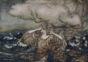 Historical Female Figure Stampe: Wind & Waves Rackham