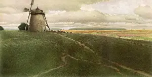 Windmill Landscape Stampe: Windmill in Landscape