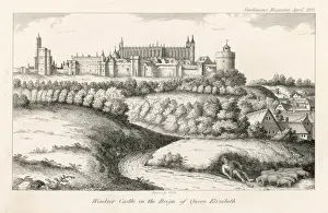 Historic Windsor Castle Images Stampe: Windsor in C16