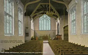 Childrens Welfare History Stampe: Wolverhampton Orphanage - Chapel Interior