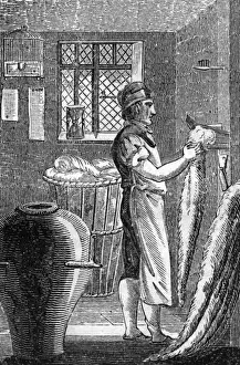 Textile Industry History Stampe: Wool-Comber