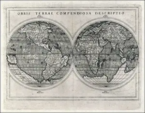 Vintage World Maps For Sale Stampe: World Map 1587