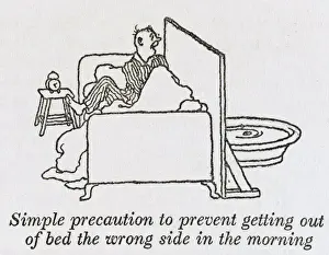 W H Robinson Artwork Stampe: Out of wrong side of bed / W H Robinson