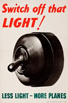 Cartellone WW2, Spegni quella luce