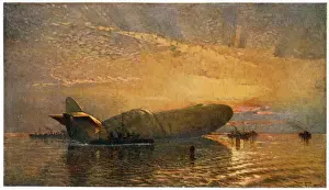 British Airships History Stampe: Zeppelin L15 on Thames