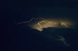 Thunderstorm Clouds Stampe: Lightning at night