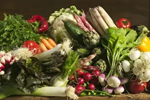 Fresh Produce Display Stampe: Table full of Vegetables