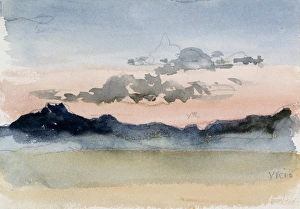 Stampe di Osservazione del 1860 solare. Disegno dell'artista britannico Joseph Bonomi il Giovane (1796-1878) della scureggiatura del cielo durante l'eclissi totale solare del 18 luglio 1860 Immagini datate 2012 ottobre: Osservazione del 1860 dell'eclisse solare, arte