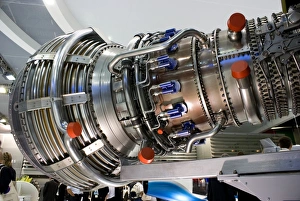 Commercial Aircraft Engines Stampe: Aircraft engine on display