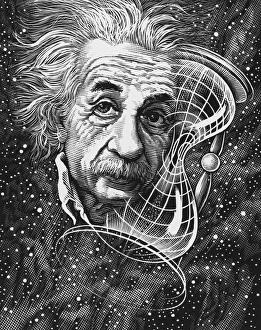 Nobel Prize Winner Stampe: Albert Einstein, German physicist