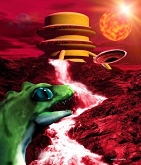 UFO Stampe: Paesaggio alieno