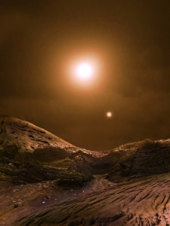 Binary Star System Stampe: Alien planetary surface