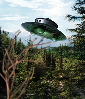 UFO Stampe: Spaziale extraterrestre