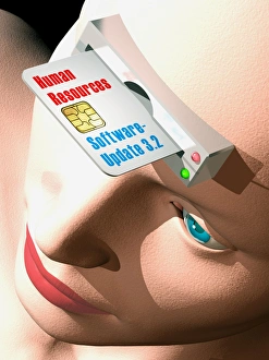 Future Technology Concept Stampe: Android software update