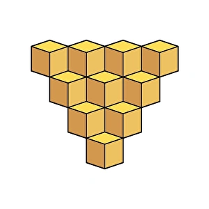 Stampe di Un'immagine di cubi Necker. Un cubo di Necker è una rappresentazione a filo del quale può essere interpretato in due modi diversi Immagini datate 2004 agosto: Arra di cubi di Neker