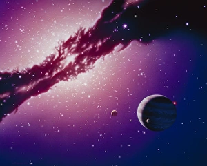 Cosmology Science Stampe: Artwork of the active Centaurus A galaxy
