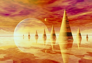 Acqua Stampe: Immagine di un paesaggio extraterrestre