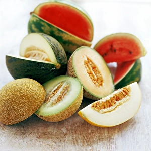 Fruit Photography Studio Stampe: Assortment of melons