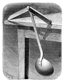French Popular Science Weekly Stampe: Balancing demonstration