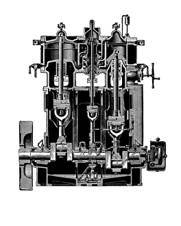 Stampe di L'ingegnere a vapore Belliss e Morcom sono una macchina termica ad esempio di ingegneria meccanica del XIX secolo sviluppata nel 1890 da i britannici ing. Bellis e ing Immagini datate novembre 2007: Motore a vapore Belliss e Morcom
