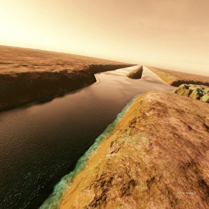 Solar System Illustrations Stampe: Canals on Mars