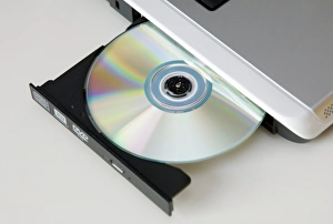 Computer Hardware Equipment Stampe: CD drive on a laptop computer