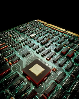 Computer Hardware Technology Stampe: Circuit board from a mainframe computer