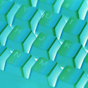 Personal Computer Hardware Stampe: Close-up of part of the keyboard of a computer